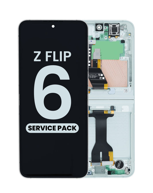 Samsung Z Flip 6 5G 2023 (Inner LCD) Screen Assembly (With The Frame) (Service Pack) (Silver)