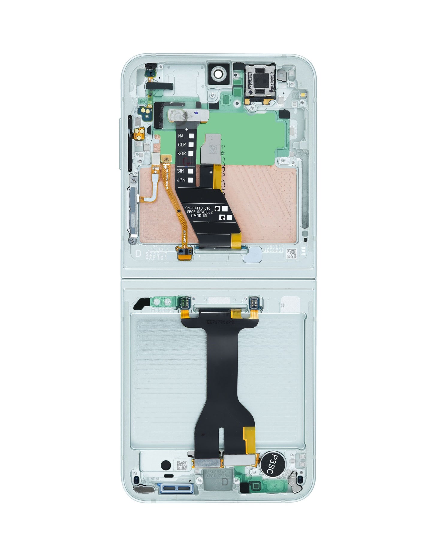 Samsung Z Flip 6 5G 2023 (Inner LCD) Screen Assembly (With The Frame) (Service Pack) (Silver)