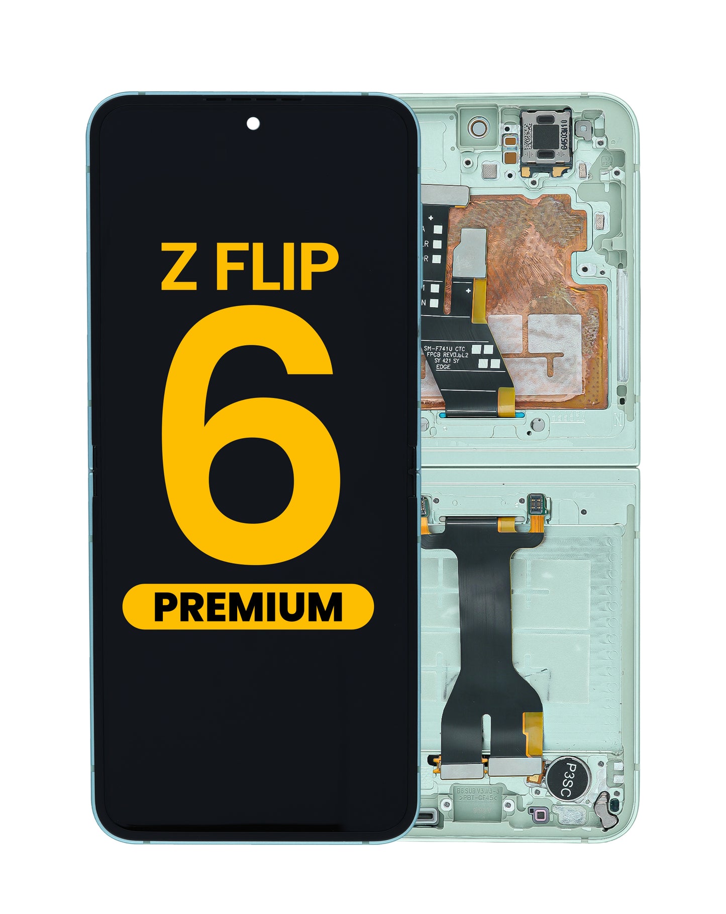 OLED Assembly with Frame for Galaxy Z Flip 6 F741 (MINT) (US & International) (Premium)