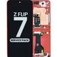 OLED Assembly with Frame for Galaxy Z Flip 7 F766 (RED) (Single Sim Version) (Service Pack)