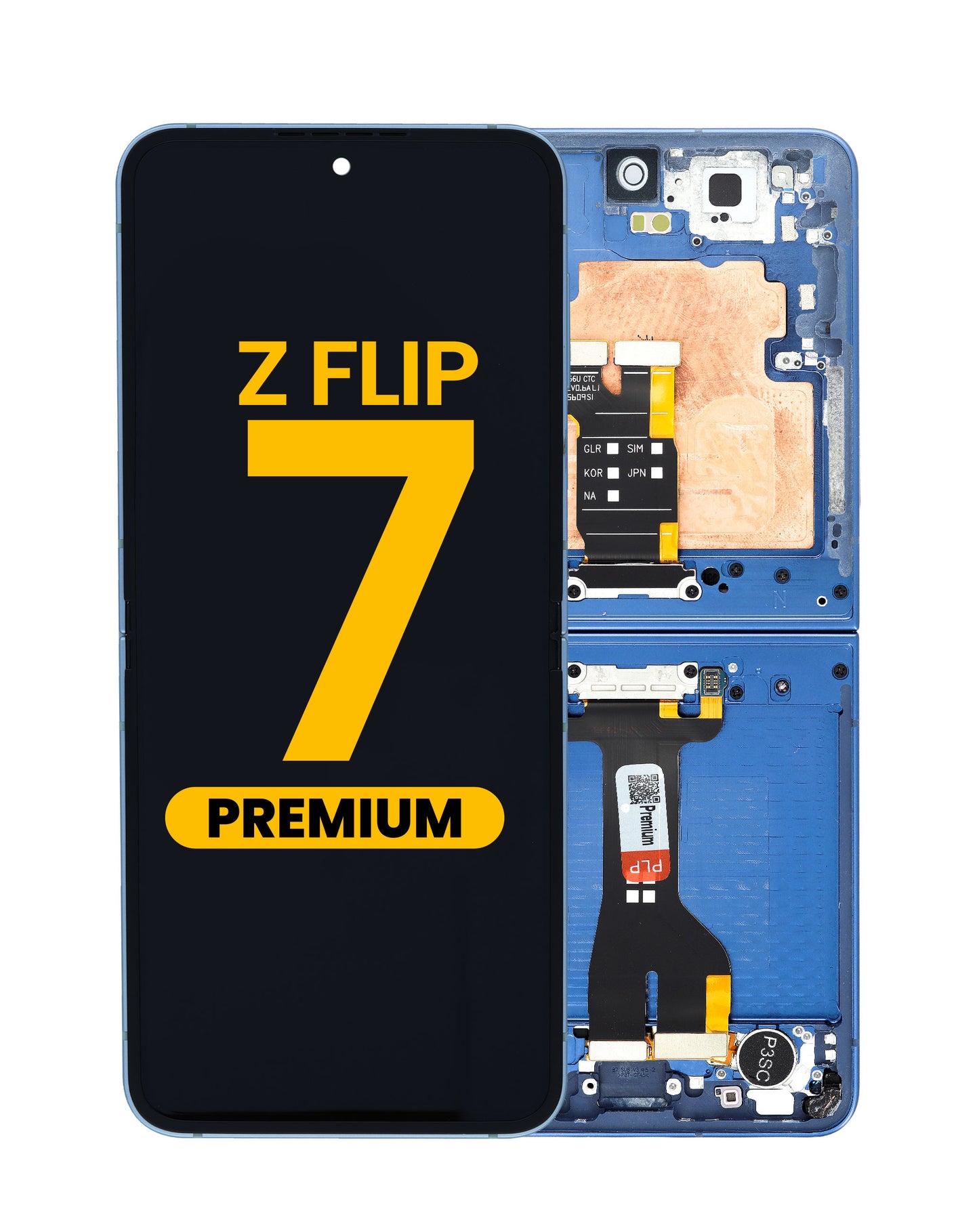 OLED Assembly with Frame for Galaxy Z Flip 7 F766 (BLUE SHADOW) (US & International) (Premium)