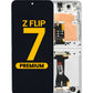 OLED Assembly with Frame for Galaxy Z Flip 7 F766 (WHITE) (US & International) (Premium)