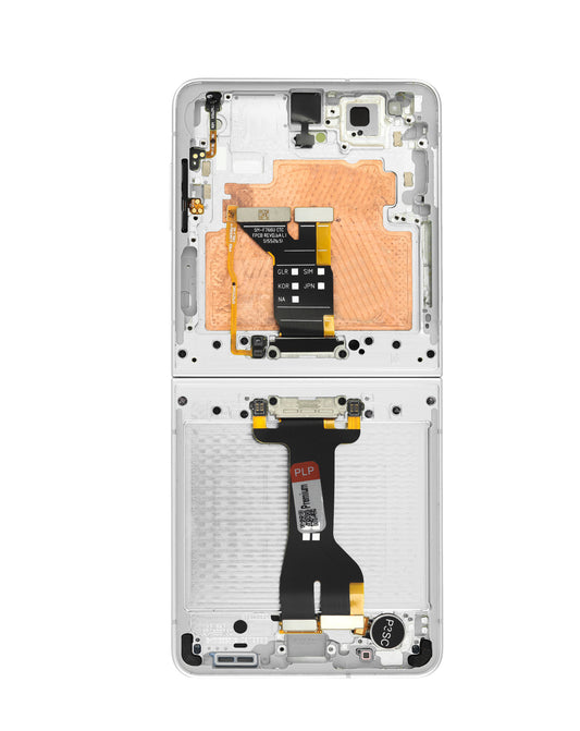 OLED Assembly with Frame for Galaxy Z Flip 7 F766 (WHITE) (US & International) (Premium)
