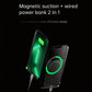 Magnetic Wireless Power Bank with LED Display (GREEN) (10000 mAh) (Only Ground Shipping)