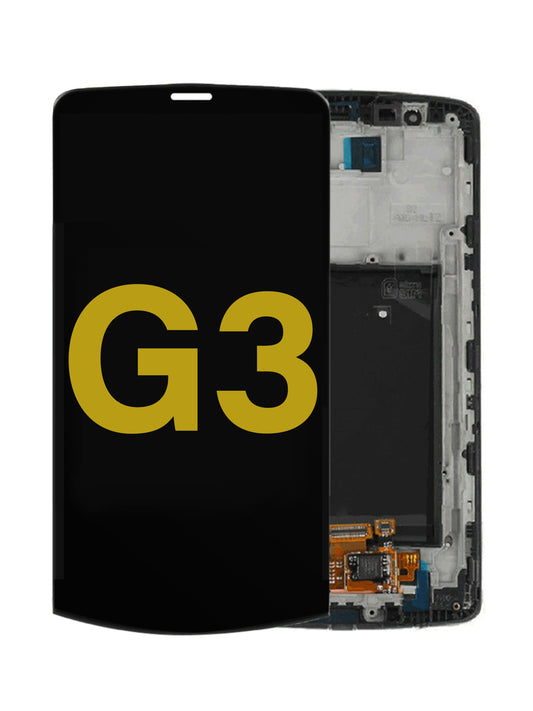 LGG G3 Screen Assembly (With The Frame) (Refurbished) (Black)