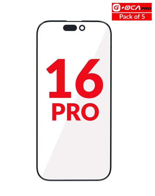 Front Glass w/ OCA (Pack of 5) for iPhone 16 Pro (G+ Oca Pro)