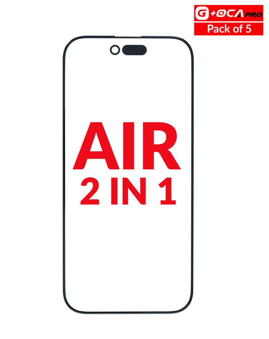 G+Oca Pro Front Glass w/ OCA for iPhone Air (Pack of 5) (2 in 1)