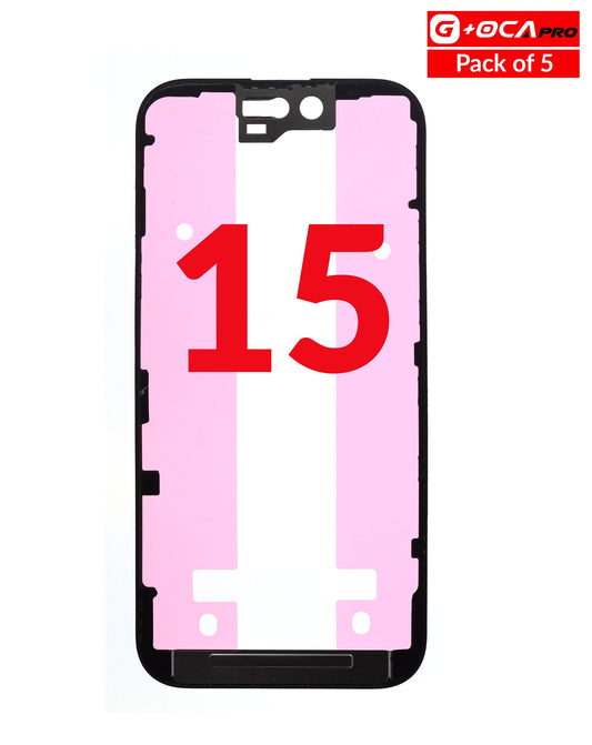 Metal Frame (Pack of 5) for iPhone 15 (G+ Oca Pro)