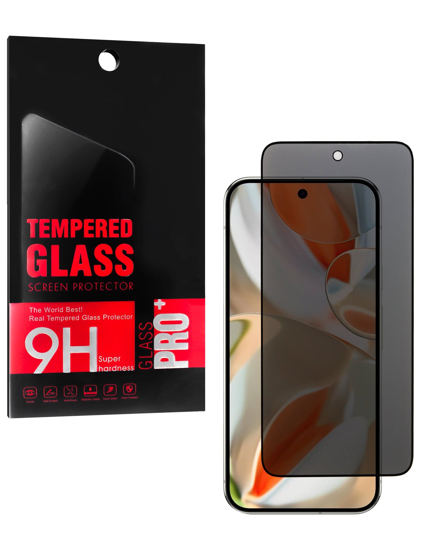 Privacy Tempered Glass for Google Pixel 10 / Pixel 10 Pro (2.5D / 1 Piece)