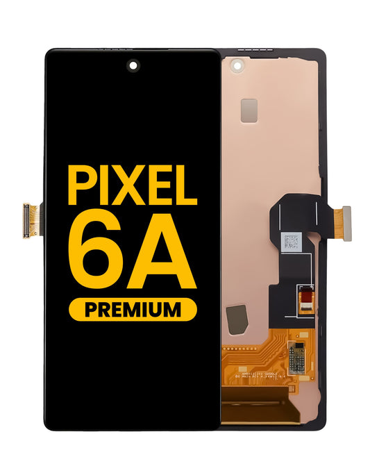 OLED Assembly with Frame for Google Pixel 6A (Without Fingerprint Sensor) (Premium)