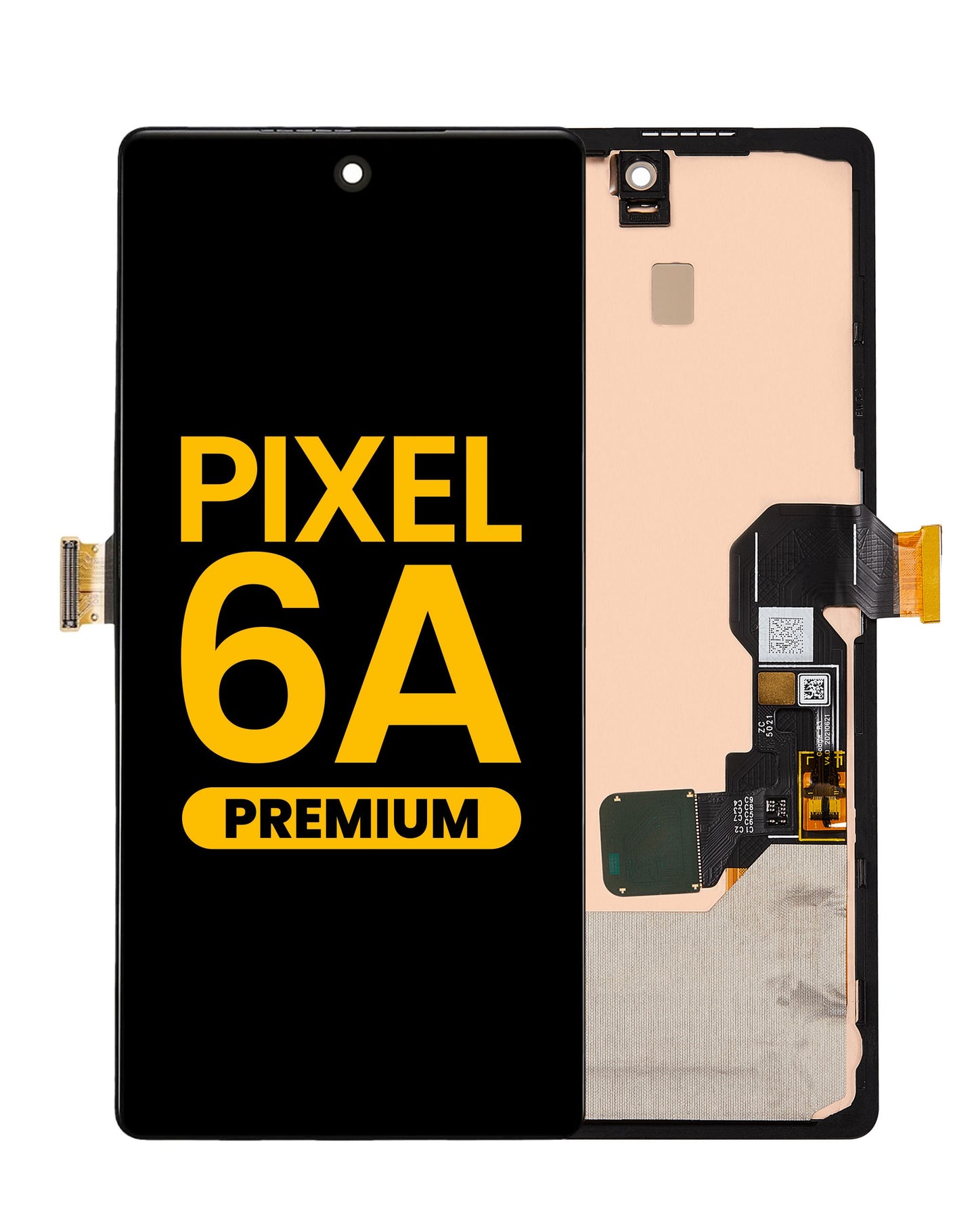 OLED Assembly with Frame for Google Pixel 6A (With Fingerprint Sensor) (Premium)