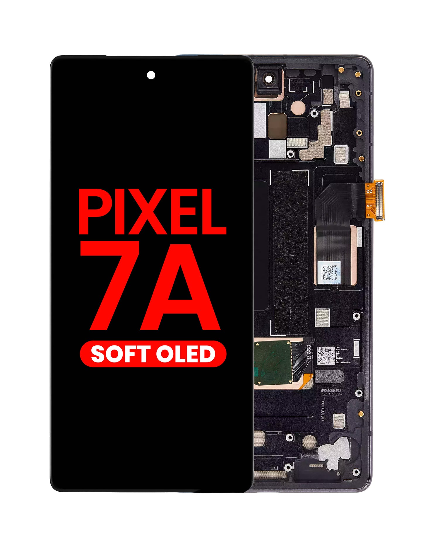 OLED Assembly with Frame for Pixel 7A (Without Fingerprint Sensor) (Aftermarket OLED)