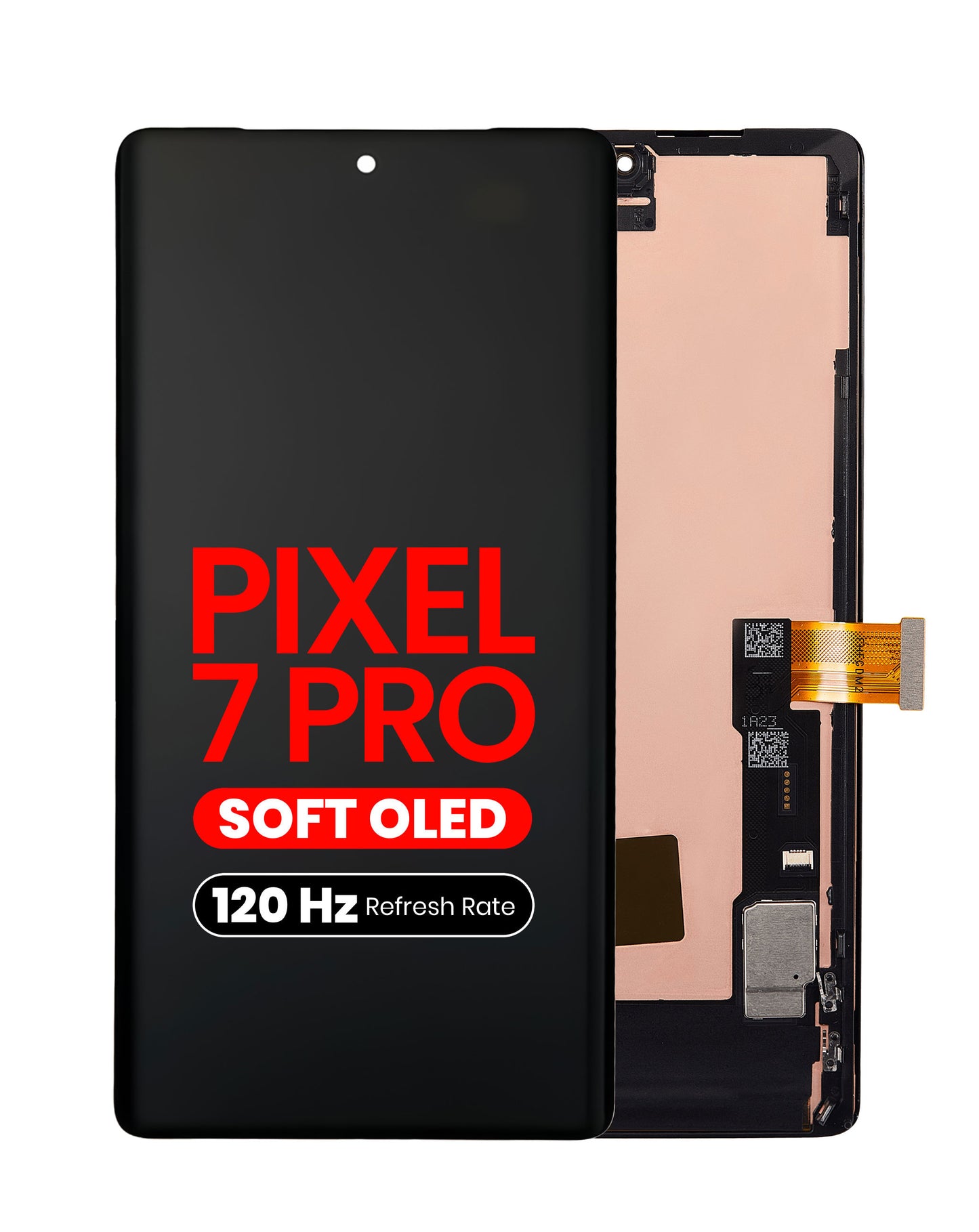 OLED Assembly with Frame for Pixel 7 Pro (Without Fingerprint Sensor) (Aftermarket Pro Soft Oled / 120HZ)