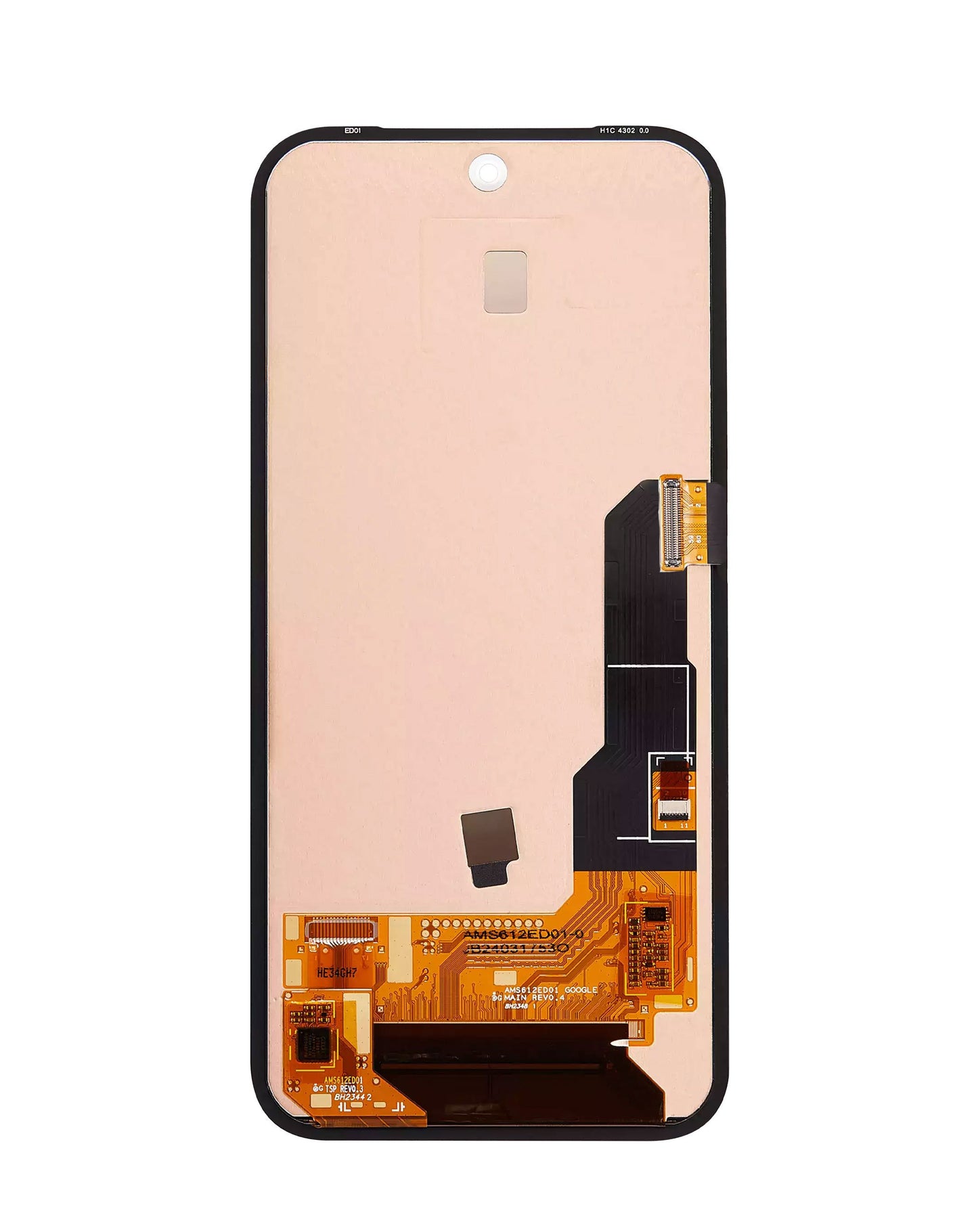 GOP Pixel 8A Screen Assembly (With The Frame) (Refurbished) (Black)