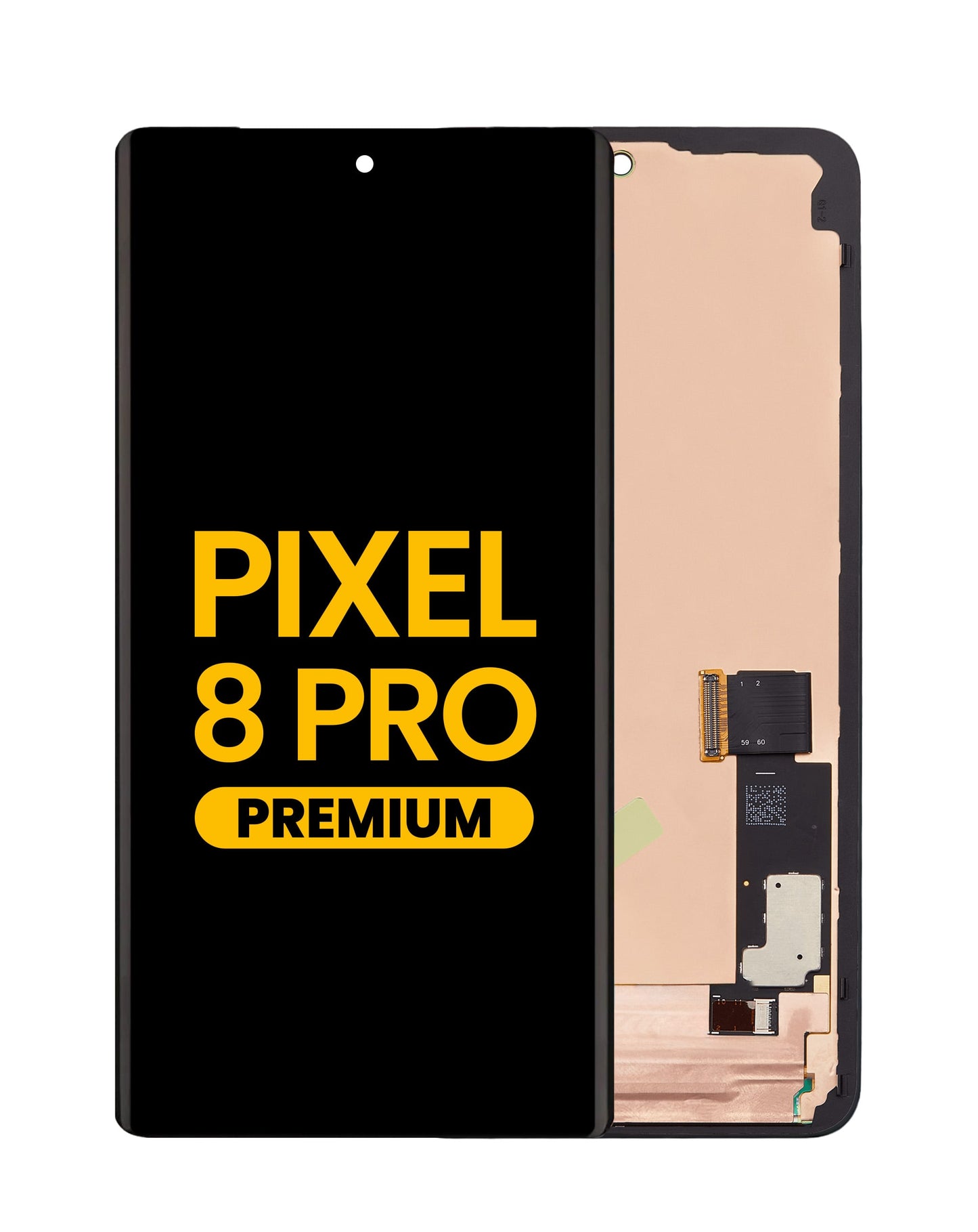 OLED Assembly with Frame for Google Pixel 8 Pro (BLACK) (Without Fingerprint Sensor) (Premium)