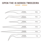 BAKU I5-7-SA Non-Magnetic Stainless Steel Tweezers