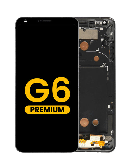 LG G6 Screen Assembly (With The Frame) (Refurbished) (Black)