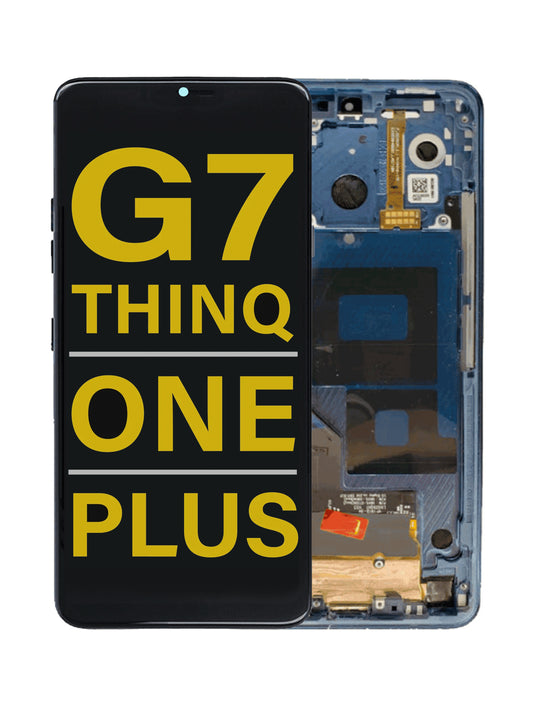 LGG G7 ThinQ / G7 One / G7 Plus Screen Assembly (With The Frame) (Refurbished) (Blue)