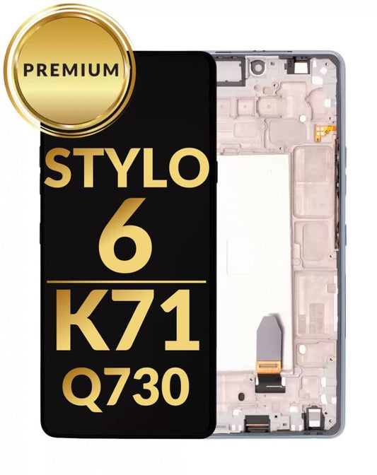 LGS Stylo 6 / K71 (Q730) Screen Assembly (With The Frame) (Refurbished) (Silver)