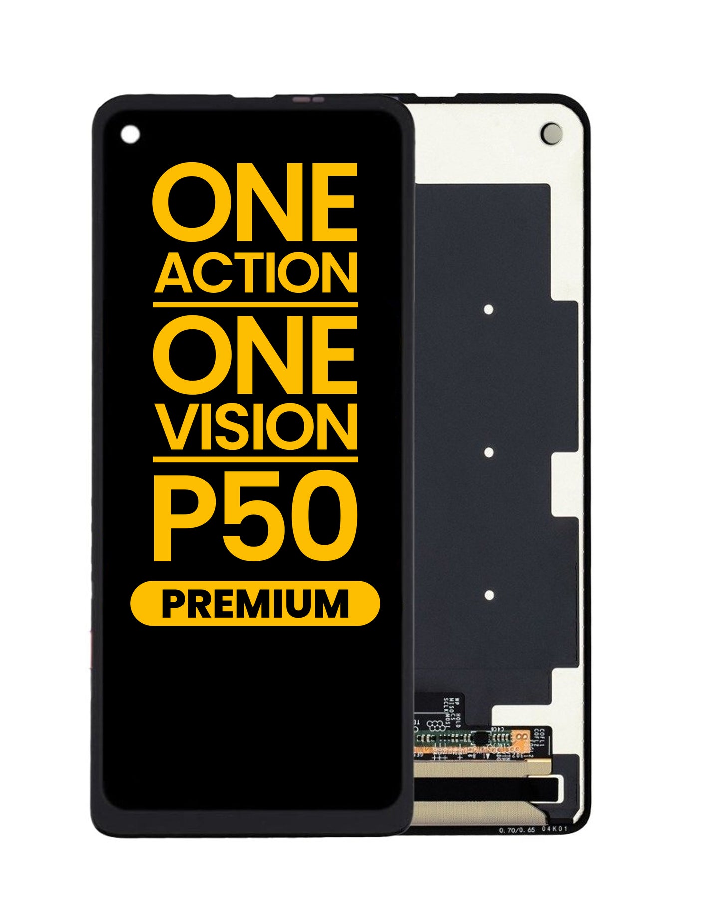 Motorola One Action (XT2013) / One Vision (XT1970) / P50 Screen Assembly (Without The Frame) (Refurbished) (Black)