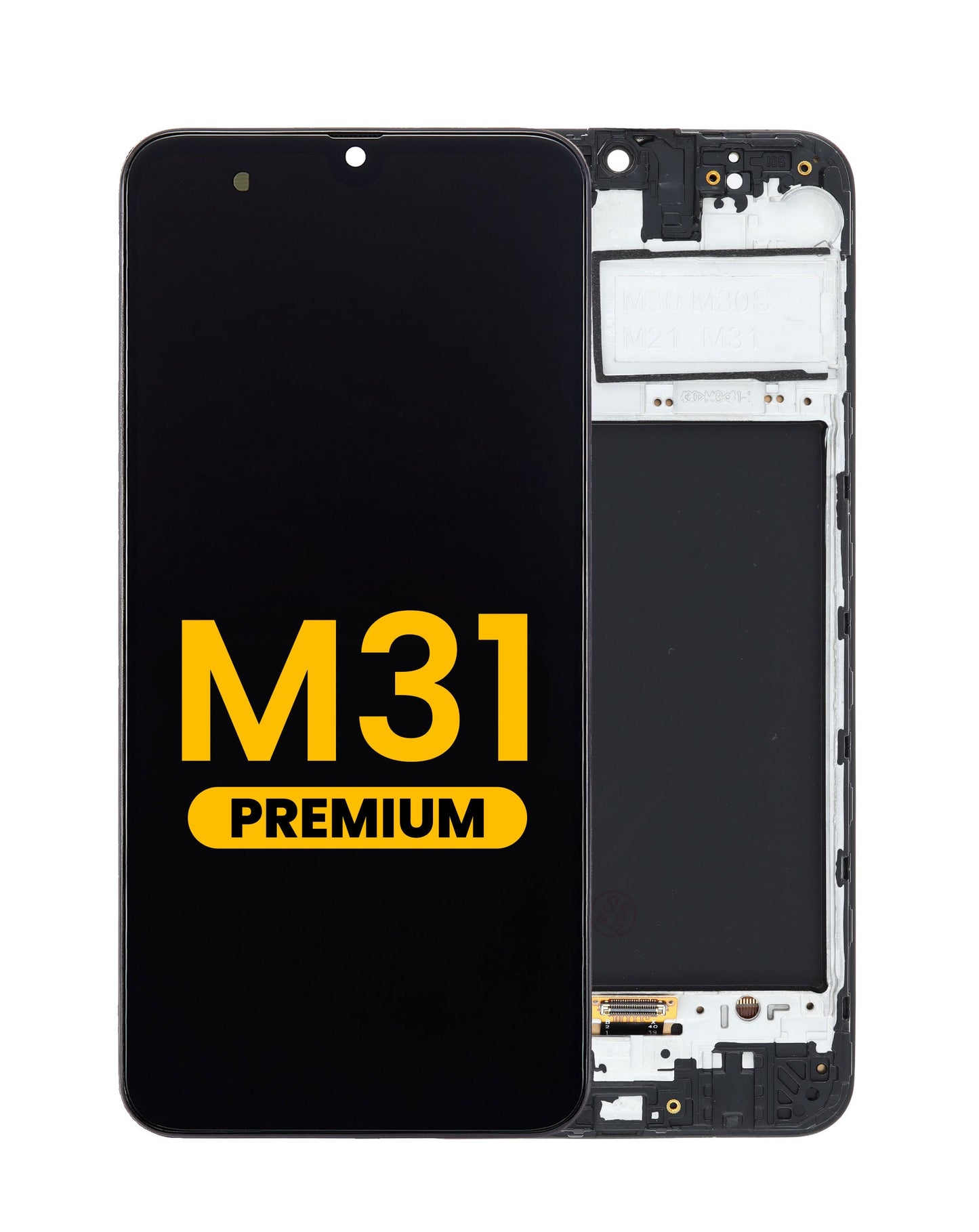 Samsung Galaxy M31 (M315) Screen Assembly (With The Frame) (Refurbished) (Black)