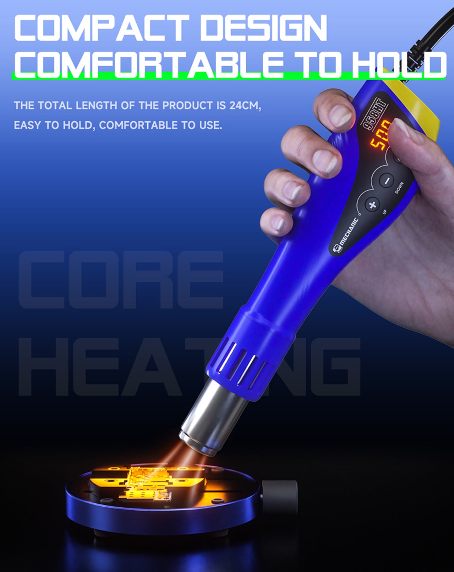 MECHANIC 958HT Portable Digital Heat Gun (Only Ground Shipping)