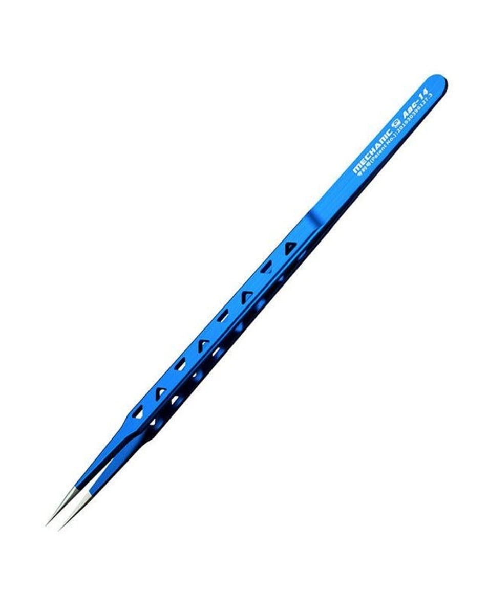 Mechanic Aac-14 8-Hole Straight Precision Stainless Steel Tweezer - Straight Head