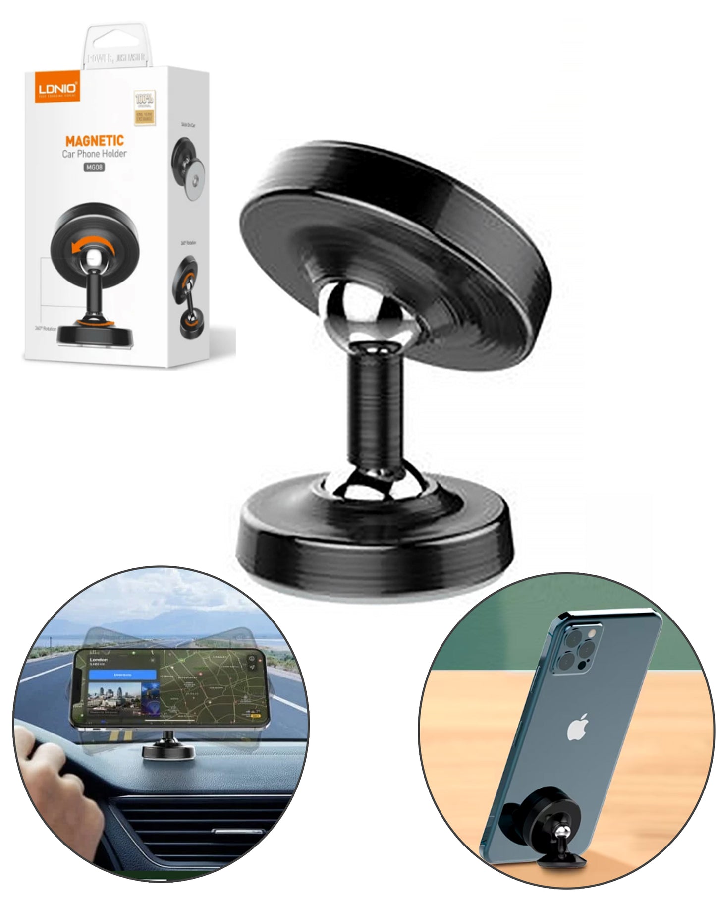 LDNIO MG08 Universal Magnet Dashboard Car Phone Holder (Only Ground Shipping)