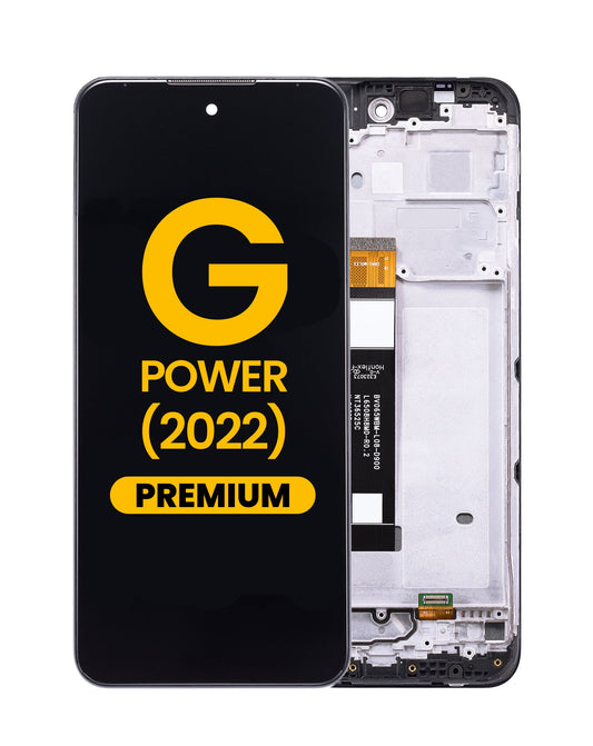 LCD Assembly with Frame for Motorola Moto G Power (XT2165 / 2022) (BLACK) (Premium)