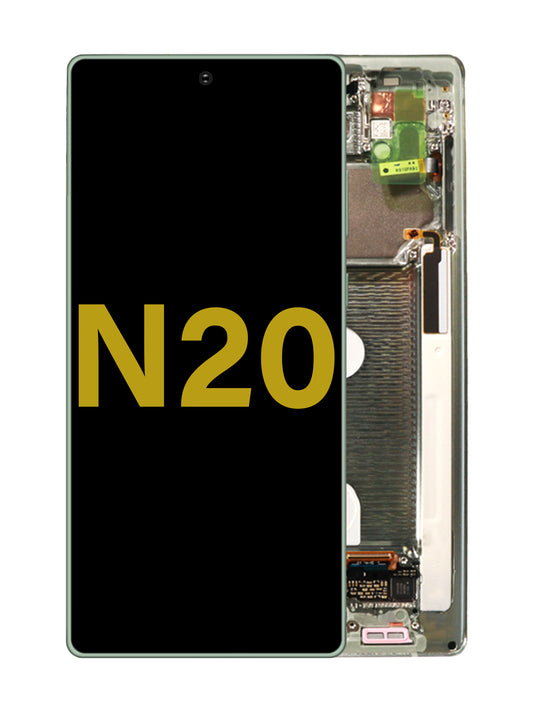 SGN Note 20 Screen Assembly (With The Frame) (Refurbished) (Mystic Green)