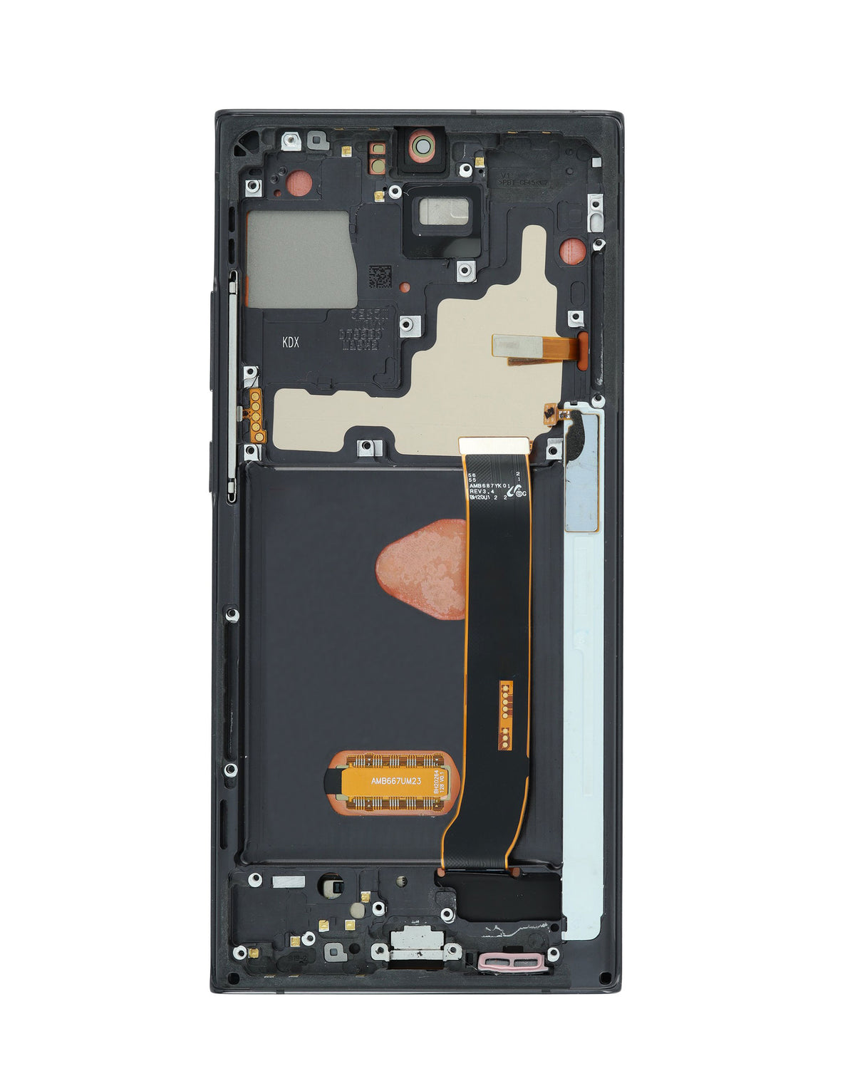 OLED Assembly with Frame for Galaxy Note 20 Ultra (N985 / N986) (Mystic Black) (Aftermarket Pro Soft / 120Hz)
