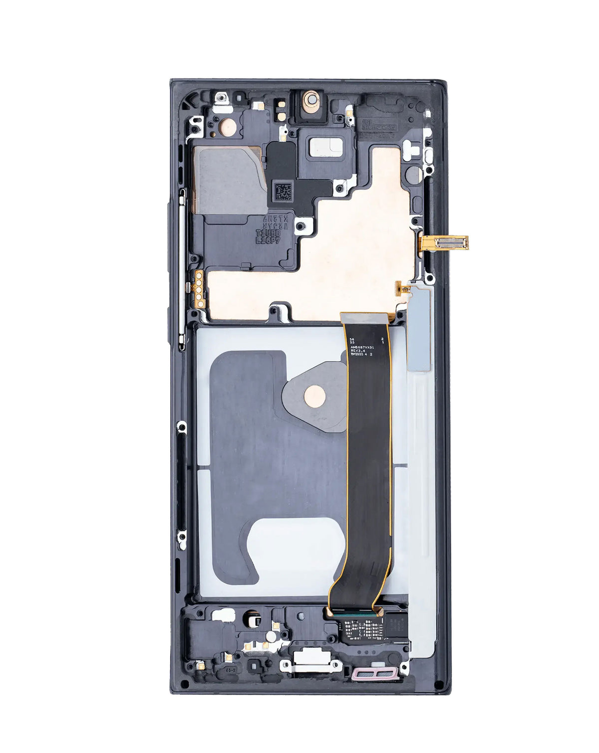 OLED Assembly with Frame for Galaxy Note 20 Ultra (N985 / N986) (Mystic Black) (Aftermarket Plus Soft / 120Hz)