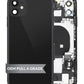 Back Housing Frame with Charging Port Flex & Small Parts for iPhone 11 (BLACK) (OEM Pull A Grade)