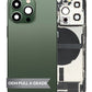 Back Housing Frame with Charging Port Flex & Small Parts for iPhone 13 Pro (ALPINE GREEN) (US Version) (OEM Pull A Grade)