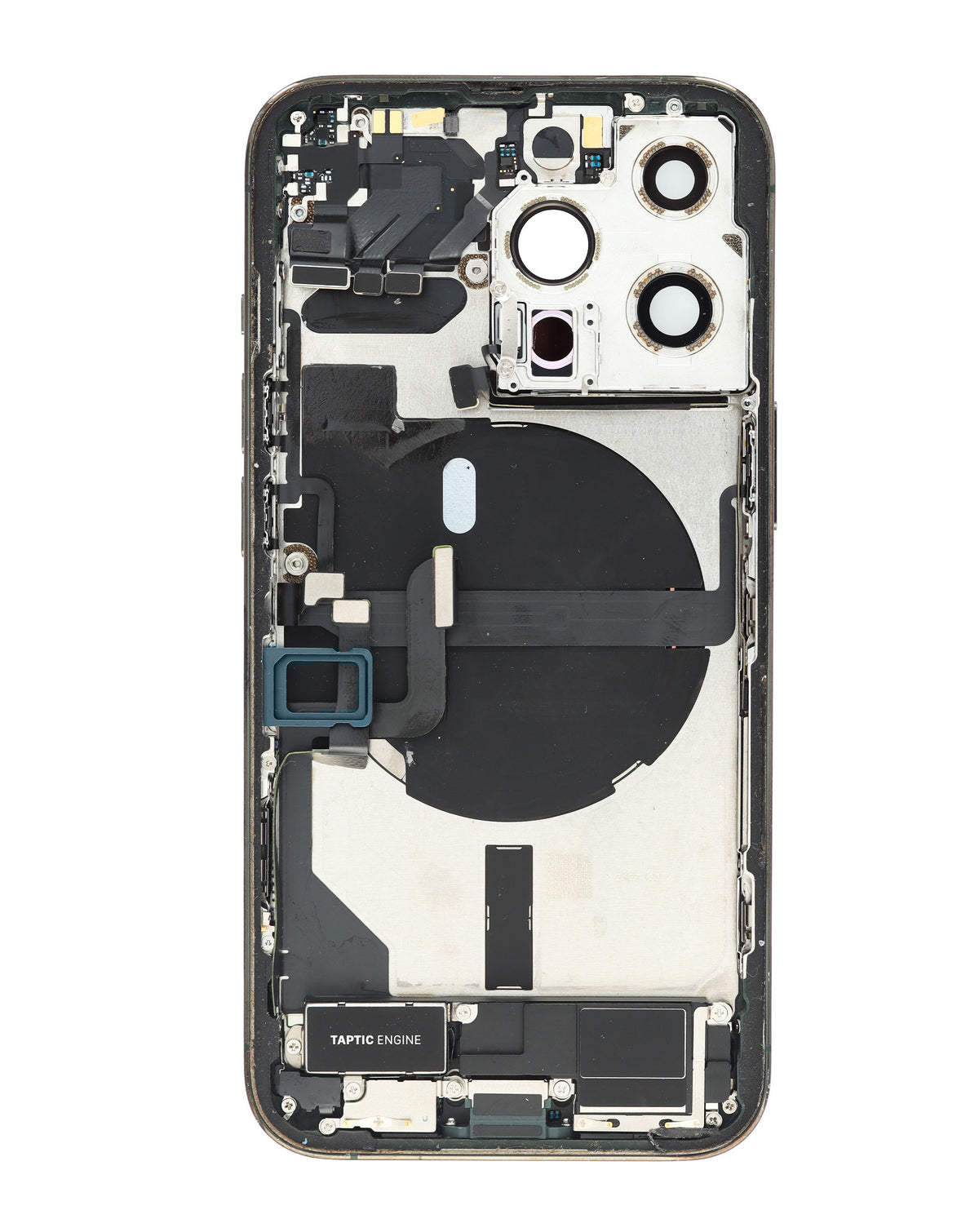 Back Housing Frame with Charging Port Flex & Small Parts for iPhone 13 Pro (ALPINE GREEN) (US Version) (OEM Pull A Grade)