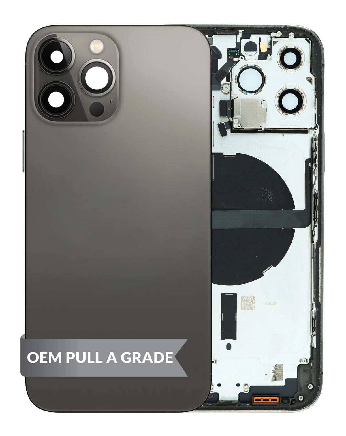 Housing Frame (BLACK) (International) (OEM Pull A Grade) Small Parts Pre-Installed for iPhone 13 Pro Max