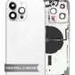 Housing Frame (SILVER) (International) (OEM Pull A Grade) Small Parts Pre-Installed for iPhone 14 Pro Max