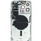 Housing Frame (SILVER) (International) (OEM Pull A Grade) Small Parts Pre-Installed for iPhone 14 Pro Max