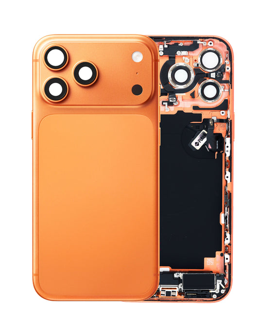 Back Housing Frame with Charging Port Flex & Small Parts for iPhone 17 Pro Max (Cosmic Orange) (US Version) (OEM Pull A Grade)