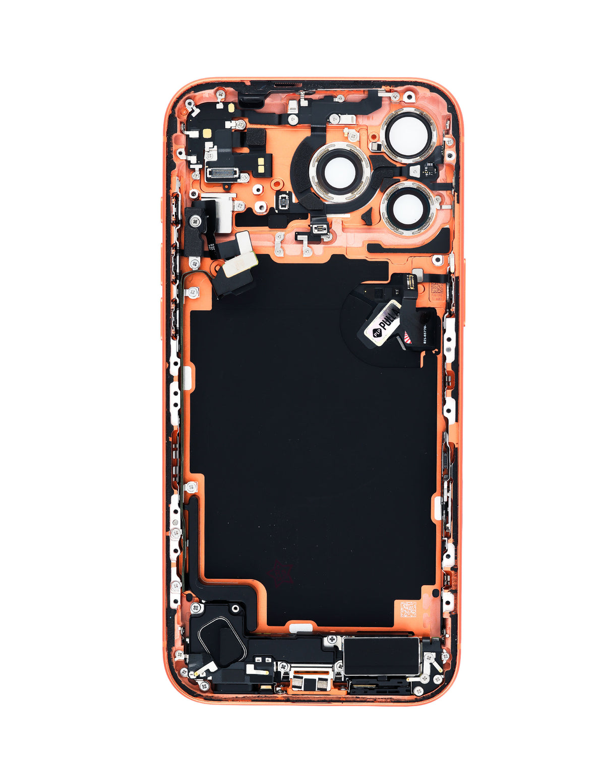 Back Housing Frame with Charging Port Flex & Small Parts for iPhone 17 Pro Max (Cosmic Orange) (US Version) (OEM Pull A Grade)