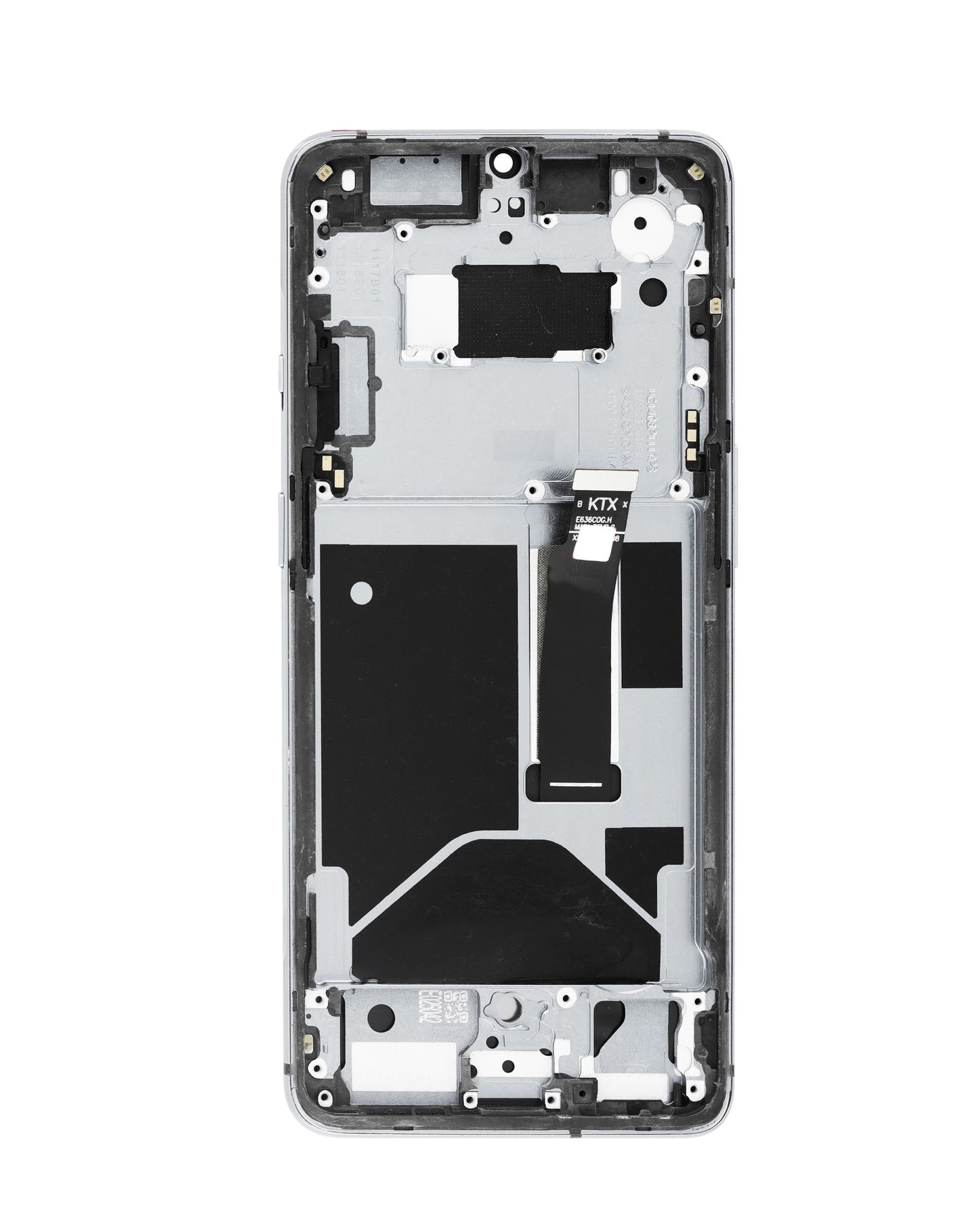 OPS 1+7T Screen Assembly (With The Frame) (OLED) (Frosted Silver)