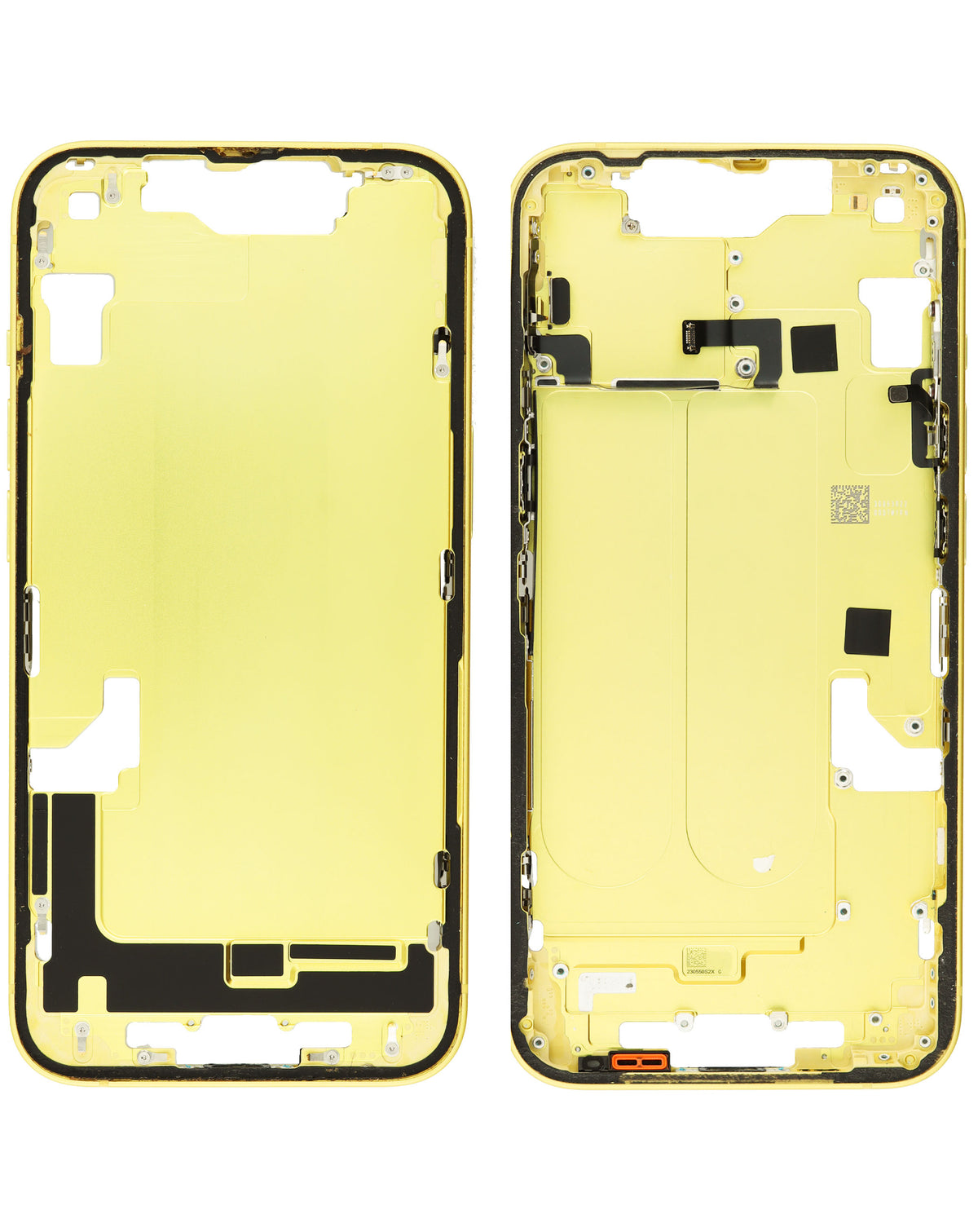 Middle Frame with Parts for iPhone 14 (YELLOW) (International Version) (OEM Pull A Grade)