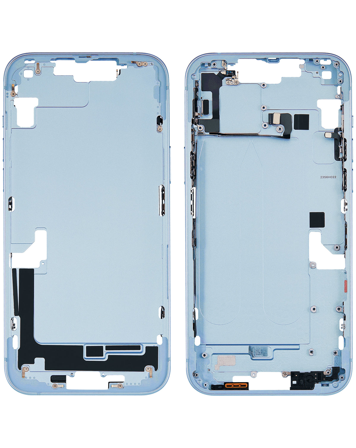 Middle Frame with Parts for iPhone 14 Plus (BLUE) (International Version) (OEM Pull A Grade)