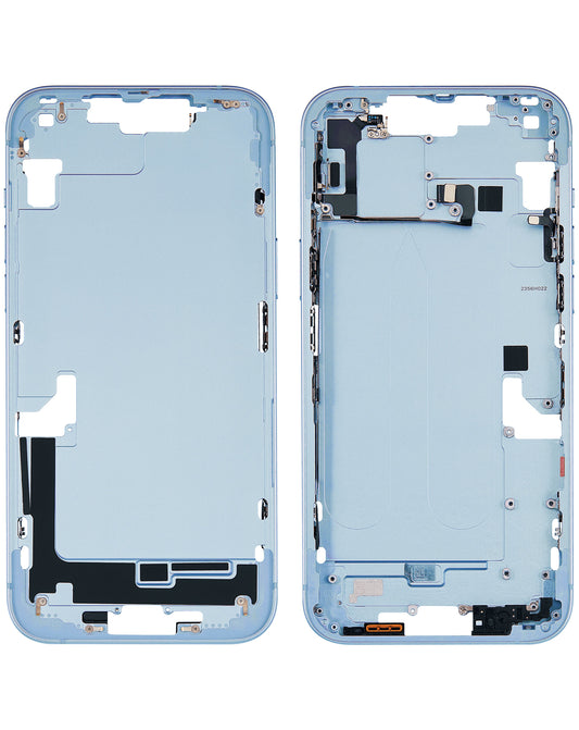 Middle Frame with Parts for iPhone 14 Plus (BLUE) (International Version) (OEM Pull A Grade)