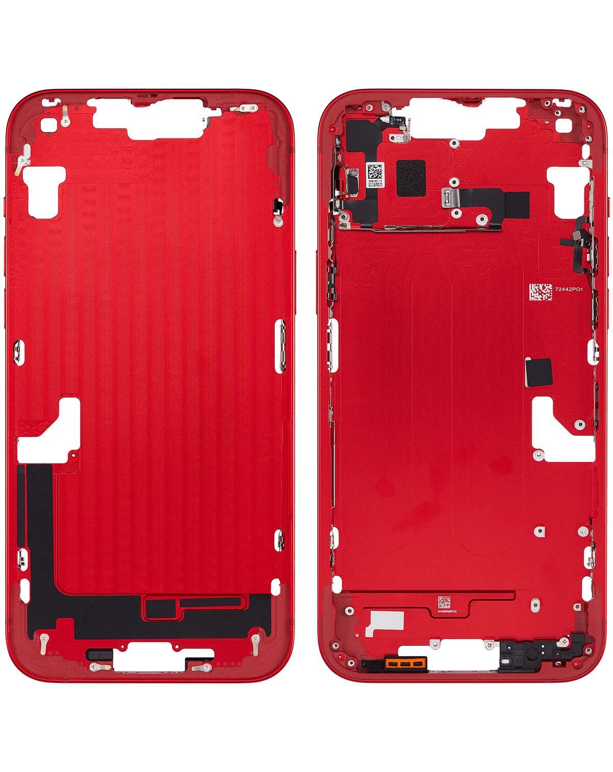 Middle Frame with Parts for iPhone 14 Plus (RED) (International Version) (OEM Pull A Grade)