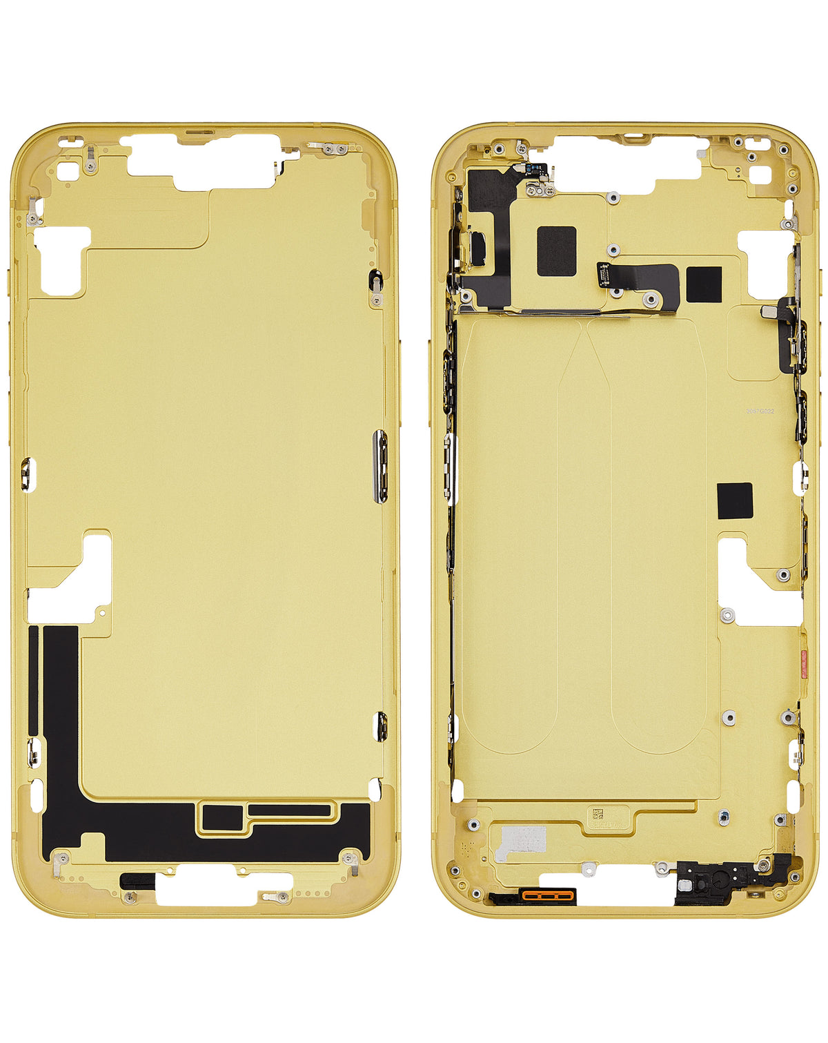 Middle Frame with Parts for iPhone 14 Plus (YELLOW) (International Version) (OEM Pull A Grade)