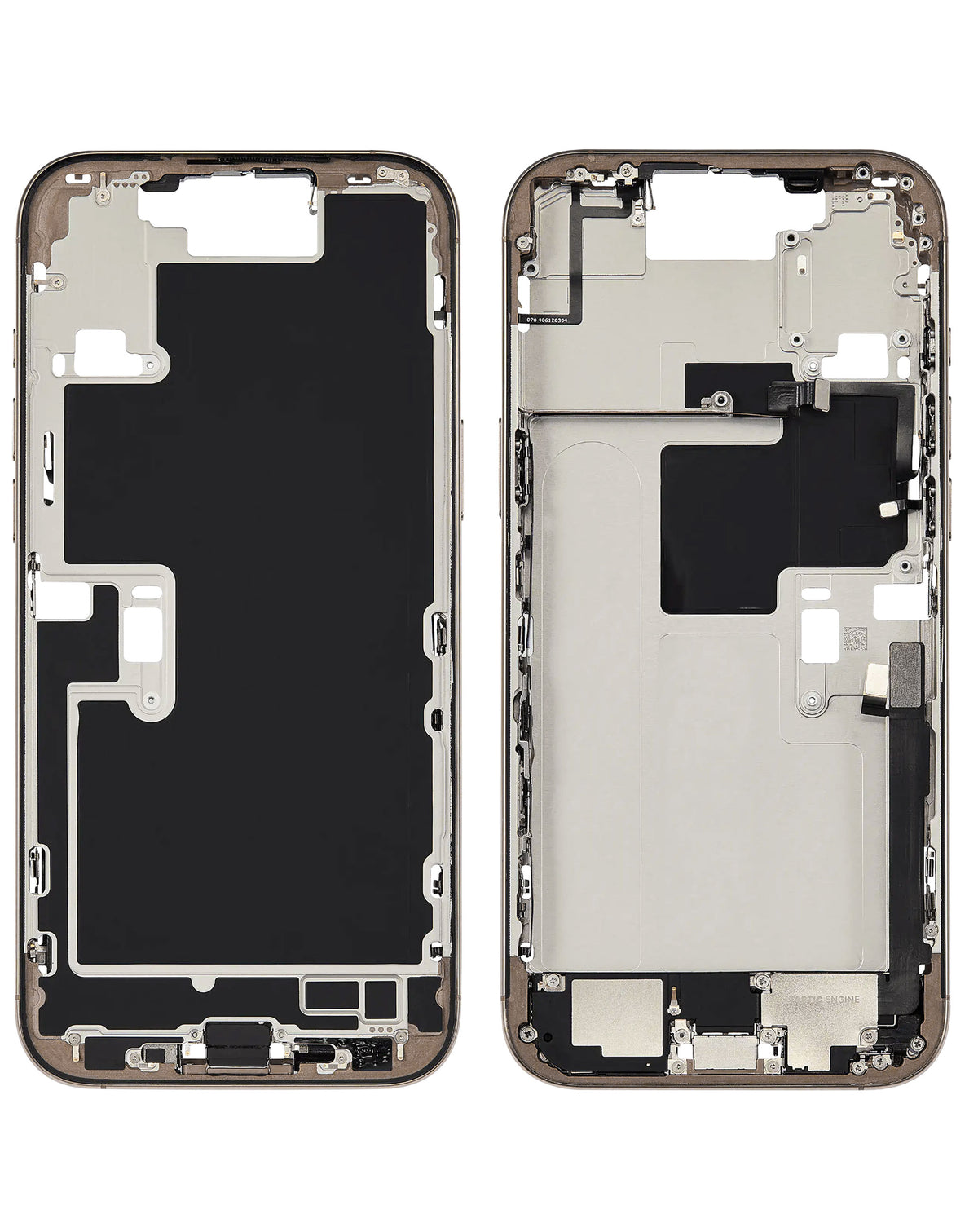 Middle Frame with Photo Capture Button and Small Parts for iPhone 16 Pro Max (DESERT TITANIUM) (International Version) (OEM Pull A Grade)