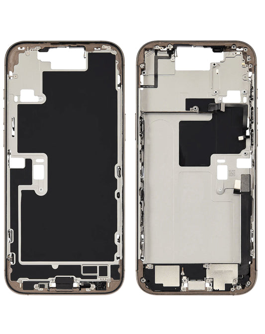 Middle Frame with Photo Capture Button and Small Parts for iPhone 16 Pro Max (DESERT TITANIUM) (International Version) (OEM Pull A Grade)