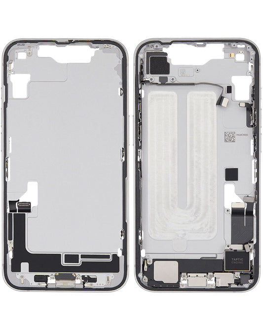 Middle Frame with Small Parts for iPhone 16e (WHITE) (International Version) (OEM Pull A Grade)
