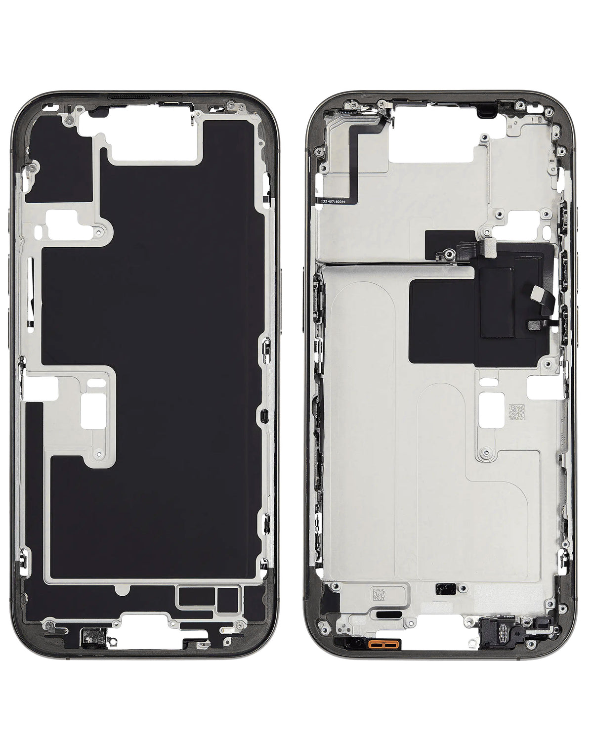 Middle Frame with Photo Capture Button and Small Parts for iPhone 16 Pro (BLACK TITANIUM) (International Version) (OEM Pull A Grade)